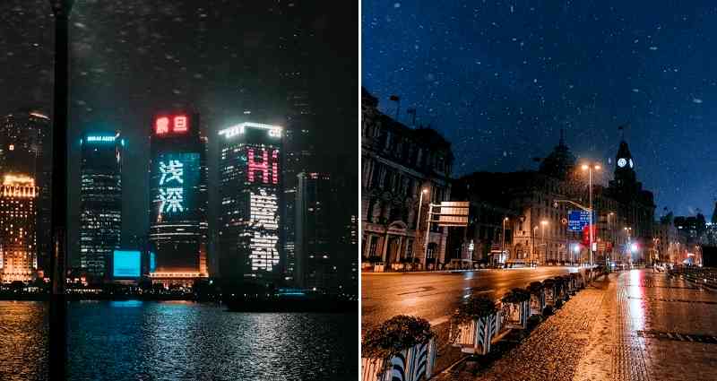 Shanghai Just Got Its First Snow of the Year
