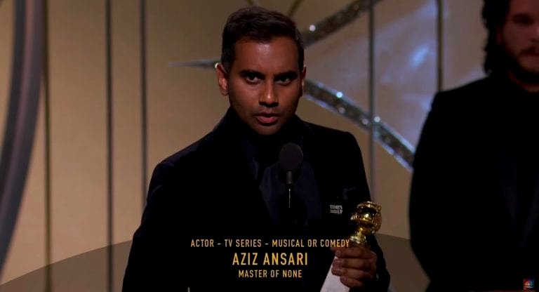 Aziz Ansari Becomes the First Asian American to Win Best Actor at the Golden Globes