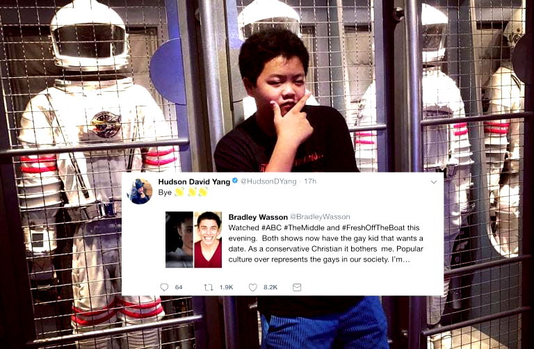 Hudson Yang Perfectly Destroys Homophobe Condemning Gay Character on ‘Fresh Off the Boat’