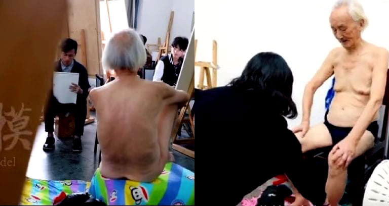Chinese Grandpa Becomes Nude Art Model, Gets Disowned by His Family