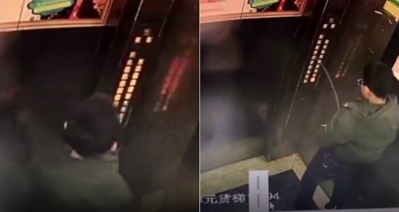 Evil Kid Pees On Elevator Buttons, Gets Hit With Instant Karma