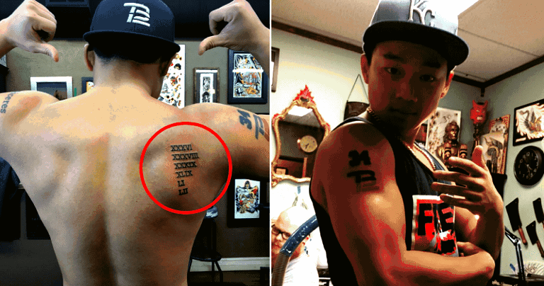 Asian Guy Who Got Patriots Tattoo Before Super Bowl is What Regret Looks Like