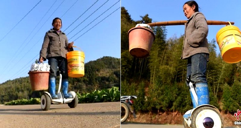 Chinese Farmer’s Life Completely Changes After Getting a ‘Hoverboard’