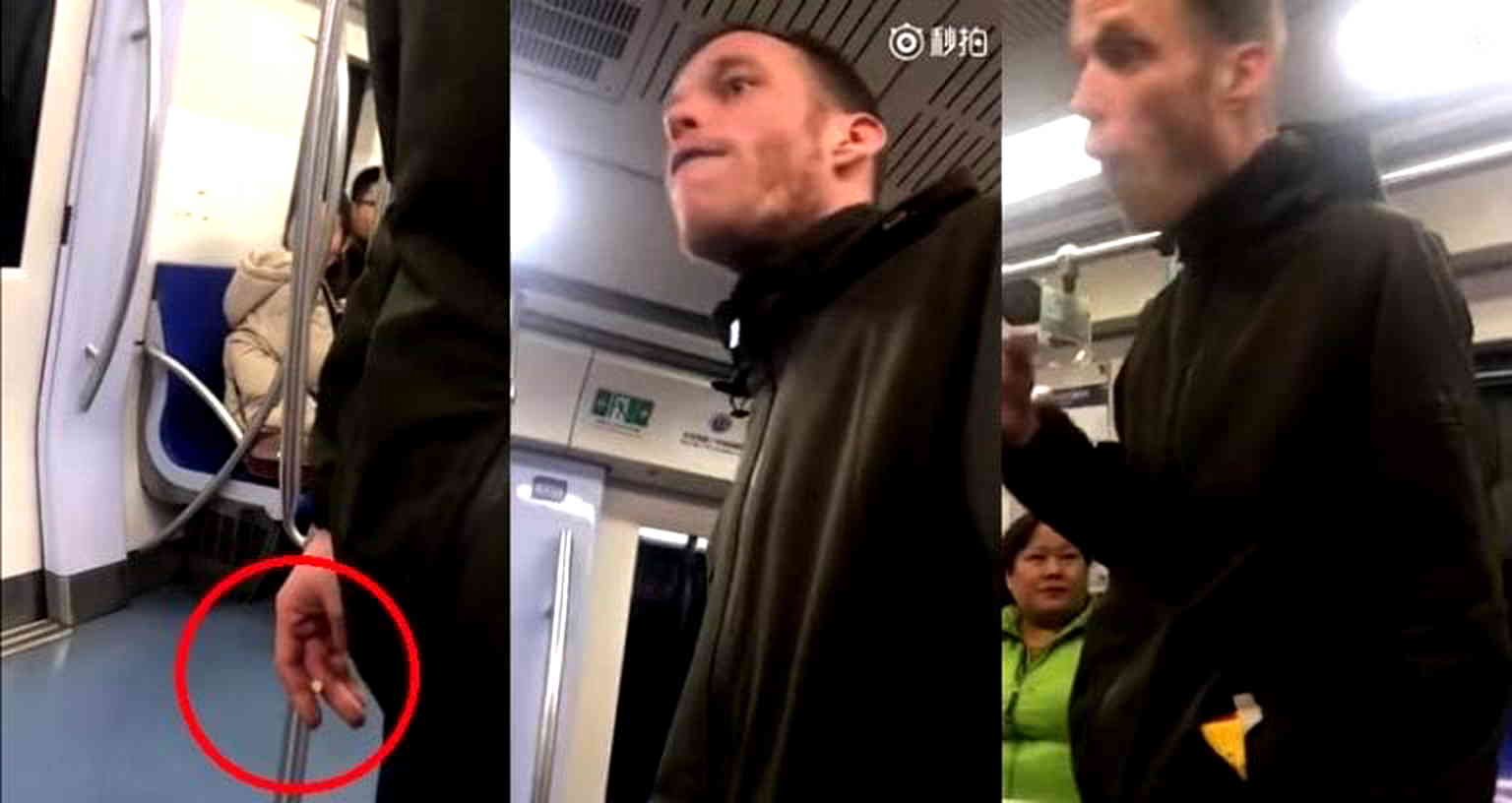 Chinese Passengers Angrily Confront Foreigner Smoking a Cigarette in Beijing Train