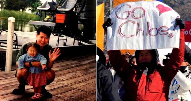 Chloe Kim’s Dad Made a Laminated Sign to Cheer Her on And We’re All Crying