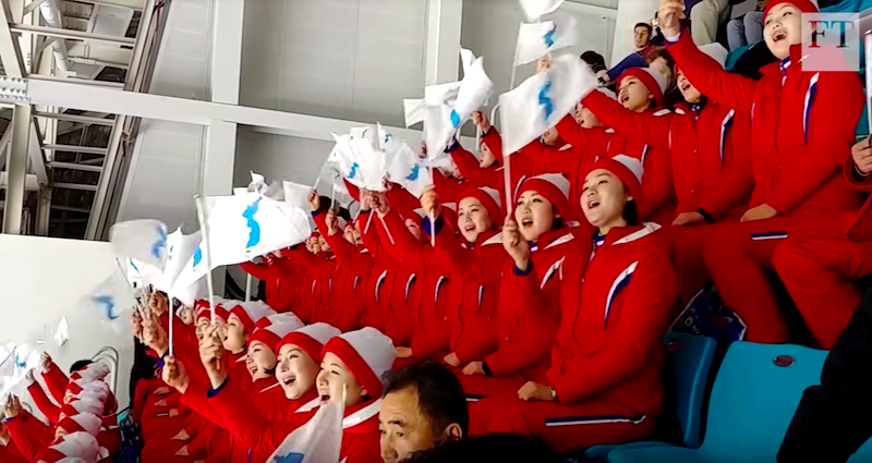North Korean Cheerleaders Set New Standards for #SquadGoals at the Olympics