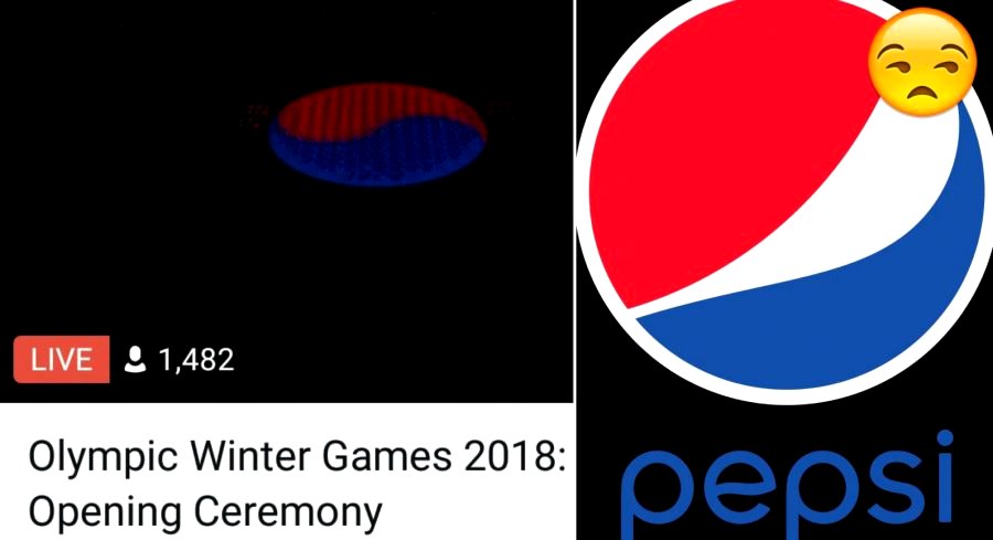People Thought the South Korean Flag was the Pepsi Logo During the Olympics Opening Ceremony