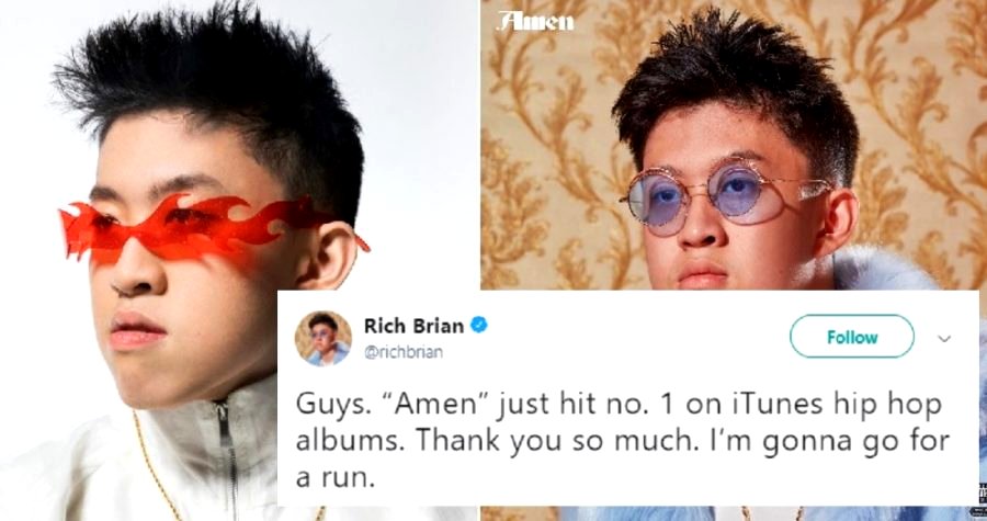 Rich Brian Becomes the First Asian to Land #1 on the iTunes Hip-Hop Charts With ‘Amen’