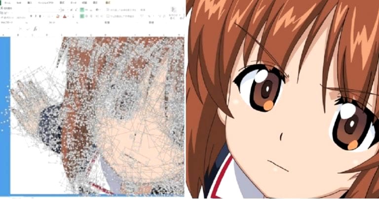 He Uses Microsoft Excel to Create Amazing Anime Art