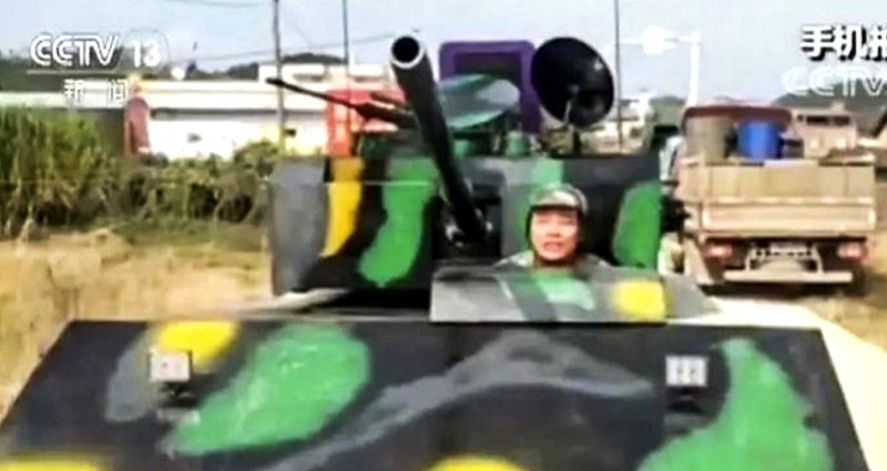 Man Builds Home-Made Tank in China, China Takes Away His License