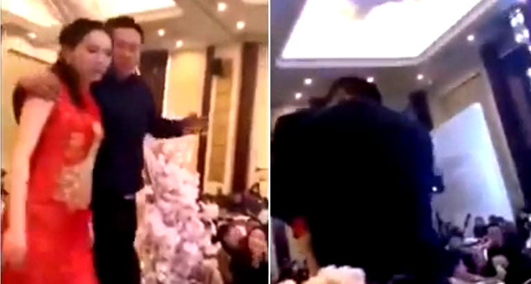 Drunk Dad Forcefully Kisses His Son’s Bride During Wedding In Front of Guests