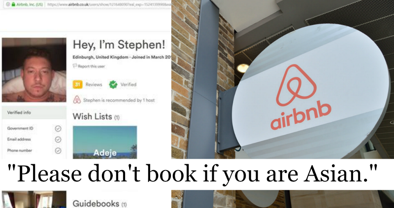 'Please Don't Book If You Are Asian': Airbnb Bans Scottish Host After ...