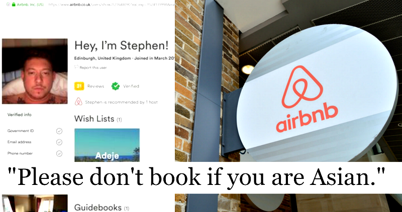 ‘Please don’t book if you are Asian’: Airbnb Bans Scottish Host After Racist Listing