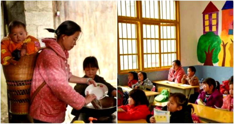 Chinese Mother Who Never Went to School Enrolls in Kindergarten With Her Daughter
