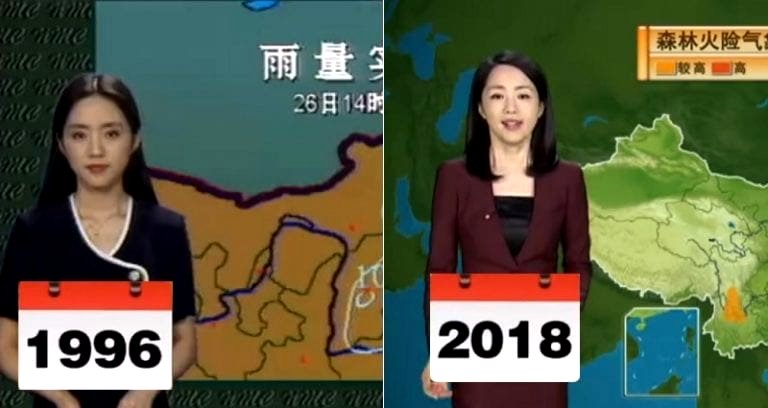 Netizens Prove Chinese Weather Woman Hasn’t Aged Since 1996