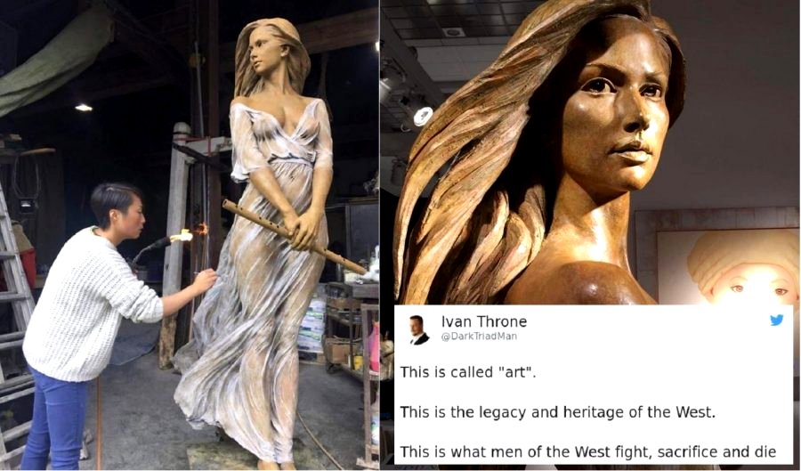 Alt-Right Bro Praises ‘Western’ Sculpture, Gets Destroyed When it’s Actually By an Asian Artist