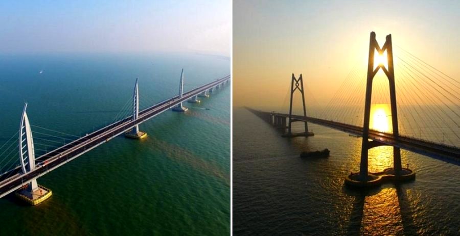 World’s Longest Sea Bridge in China Has Enough Steel to Make 60 Eiffel Towers