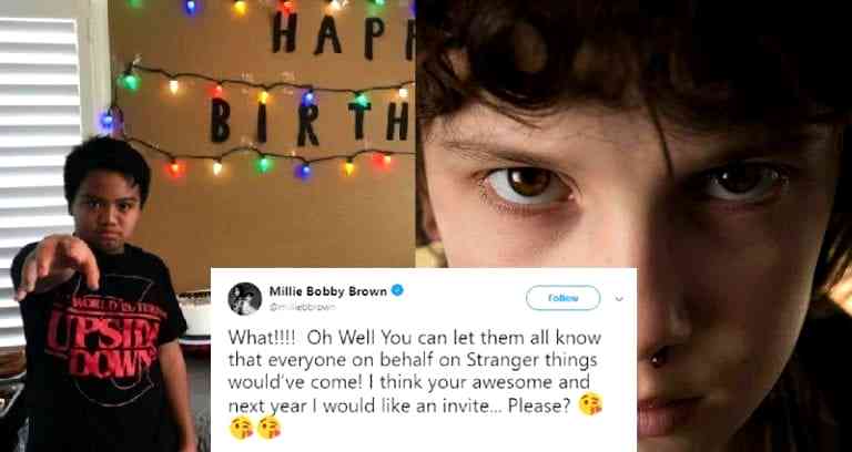 No One Came To His ‘Stranger Things’ Birthday Party, So the Cast Came to the Rescue