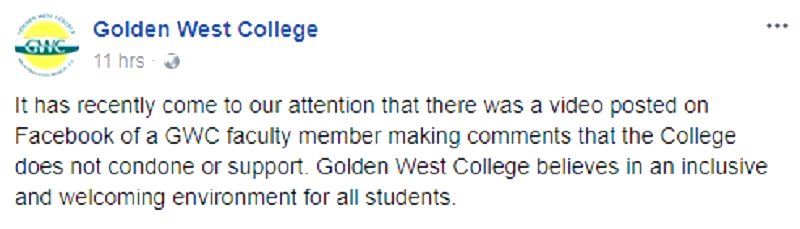 golden west college