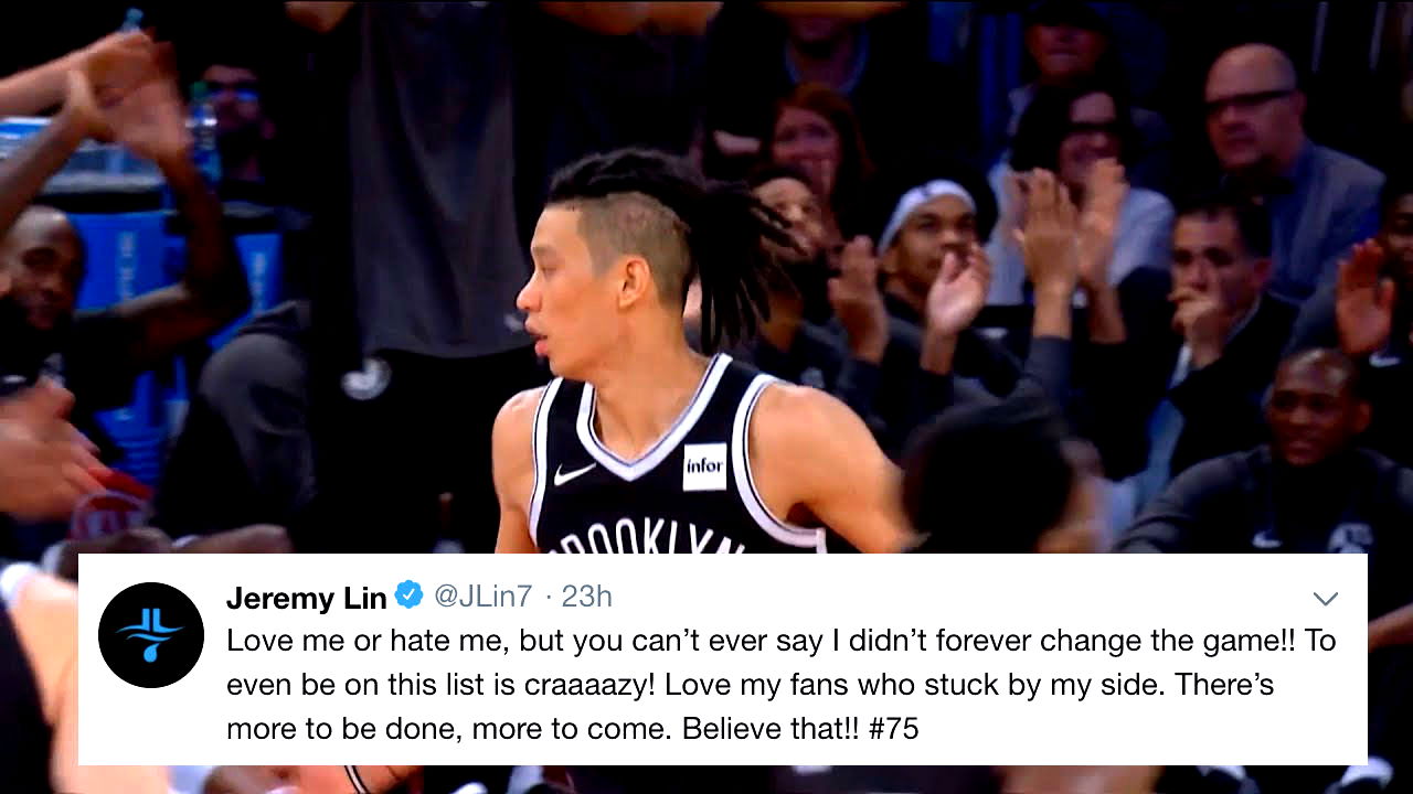 Jeremy Lin Named One of the Most Influential NBA Players Ever By ESPN