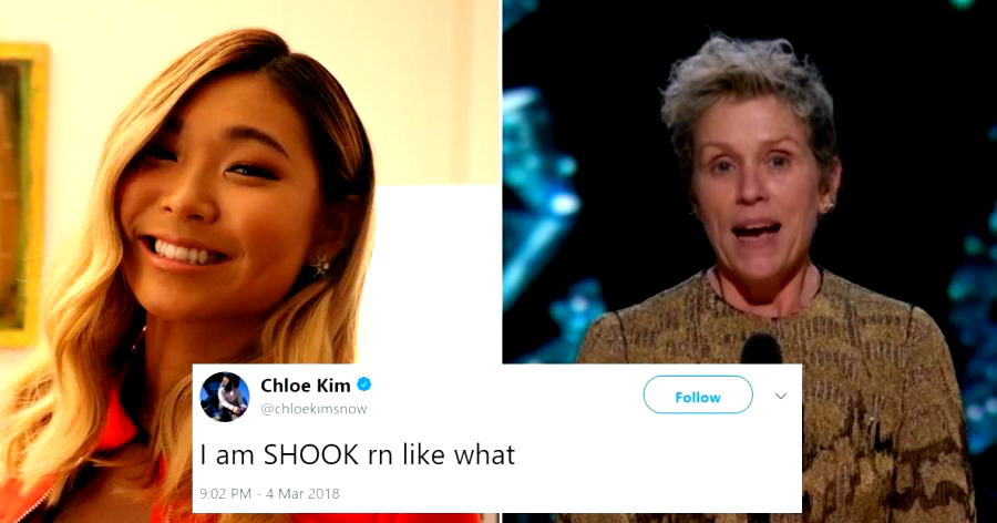 Chloe Kim ‘Shook’ After Oscar Winner Frances McDormand Gives Her a Shoutout