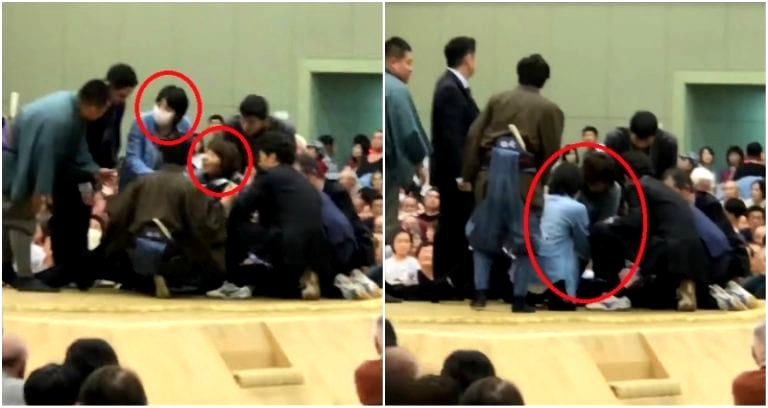 Women Enter Sumo Ring to Save Man’s Life, Get Kicked Out For Being Female