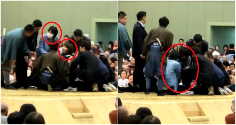 Women Enter Sumo Ring to Save Man’s Life, Get Kicked Out For Being Female
