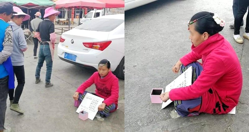 Woman in China Thinks She’s Too Beautiful to Work, Begs for Money Instead