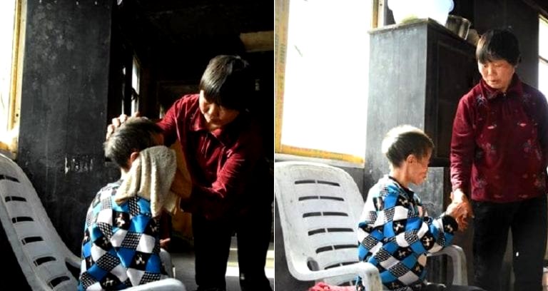 Chinese Widow Has Cared for Severely Disabled Neighbor for Over 30 Years