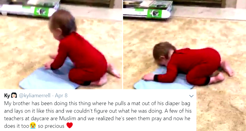 Adorable Toddler Imitating Muslim Daycare Teachers is so PURE