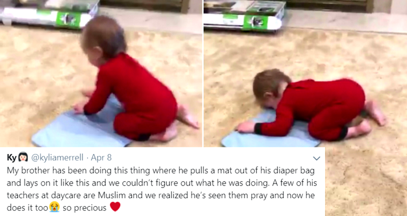 Adorable Toddler Imitating Muslim Daycare Teachers is so PURE
