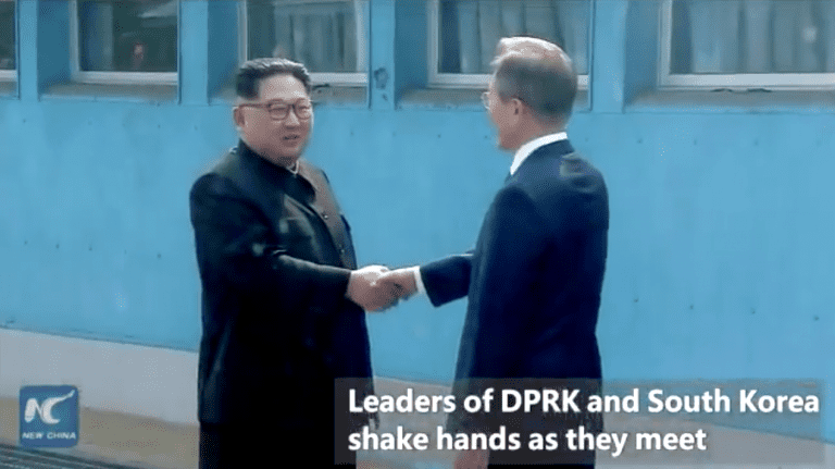 Watch the Historic Moment Kim Jong-un Meets President Moon Jae-in