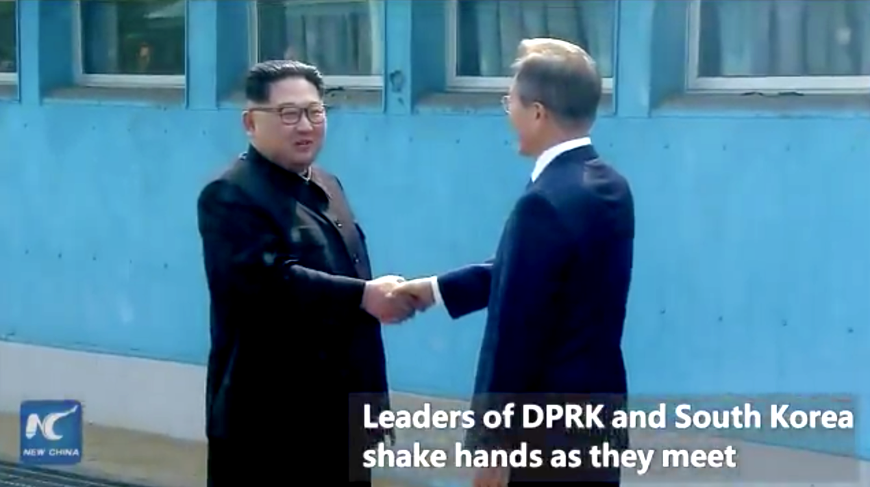 Watch the Historic Moment Kim Jong-un Meets President Moon Jae-in