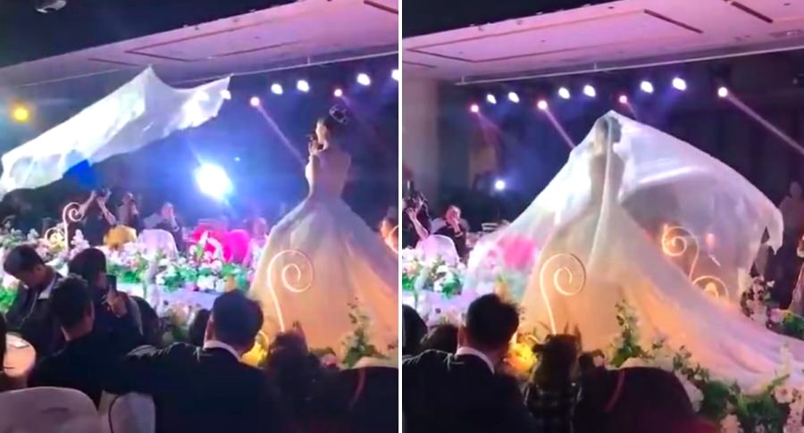 China Has a ‘Flying Veil’ Trend That’s Making Weddings So Extra