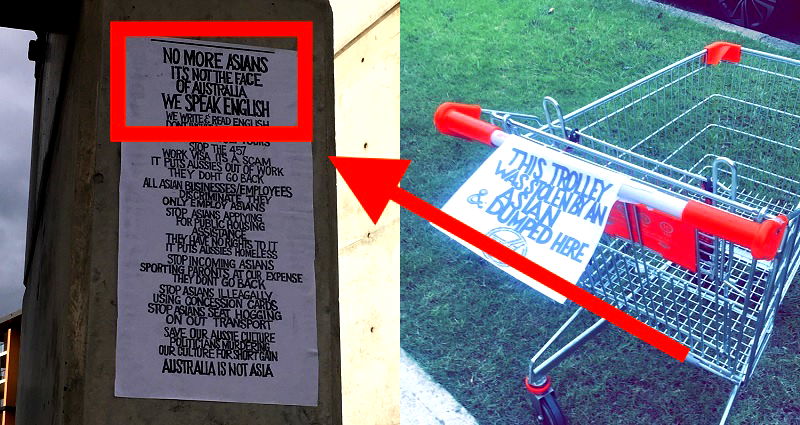 Racist Anti-Asian Signs Spotted Around Sydney Suburb