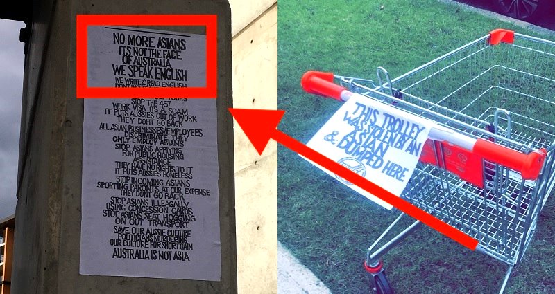 Racist Anti-Asian Signs Spotted Around Sydney Suburb