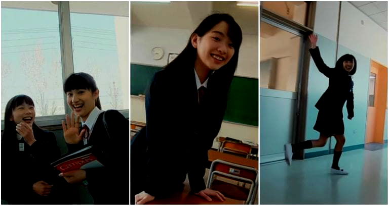 Micro Drone Films Captivating Video of Japanese High School Girls