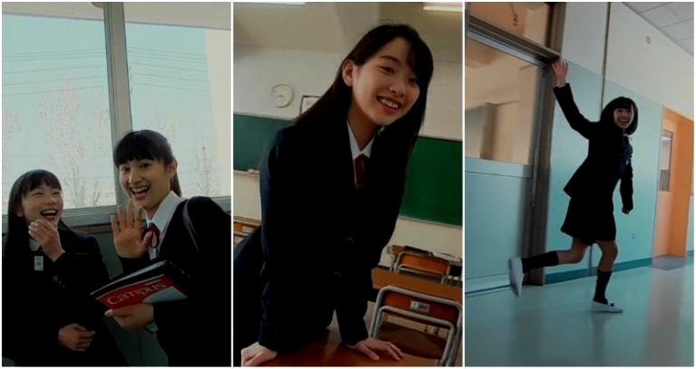 Micro Drone Films Captivating Video of Japanese High School Girls