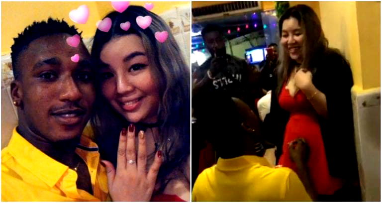 Nigerian Man’s Proposal to Girlfriend in China Goes Viral