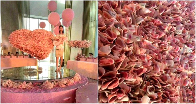 Man in China Makes a Lavish Bouquet Out of $52,000 for His Girlfriend’s Birthday