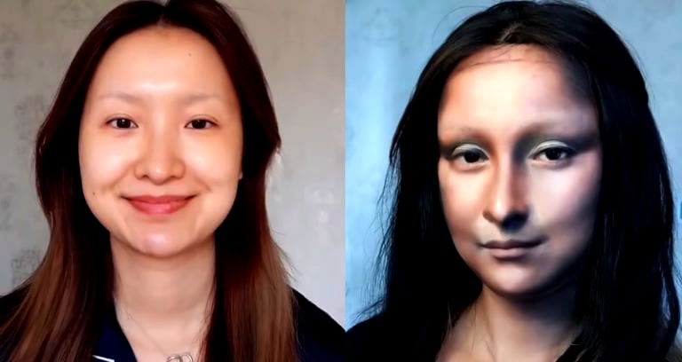 Chinese Vlogger Turns Herself Into The Mona Lisa Using Only Make Up