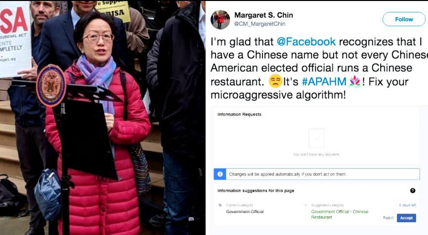 New York Council Member Blasts Facebook For Labeling Her as a ‘Chinese Restaurant Owner’
