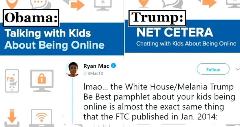 Reporter Discovers Melania Trump’s ‘Be Best’ Pamphlet Was Copied From Obama