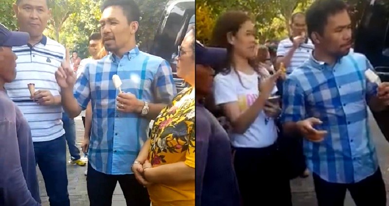 Manny Pacquiao Gives Random Ice Cream Vendor $600, a House, and a Job