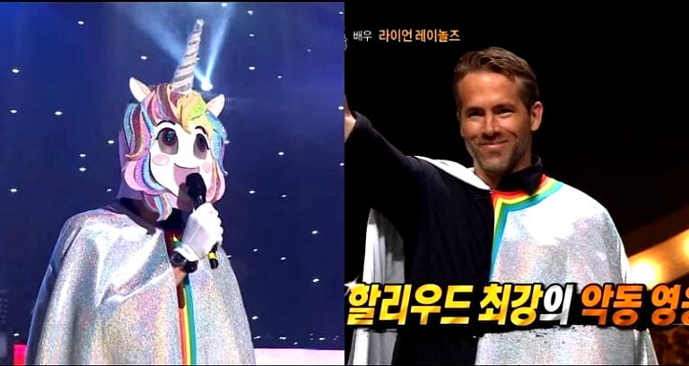 Ryan Reynolds Appears on a Korean Singing Show As a Unicorn Because Why Not