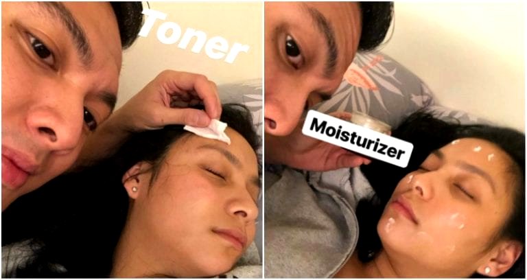 Boyfriend of the Year Does His Girlfriend’s Entire Skin Routine After She Passes Out
