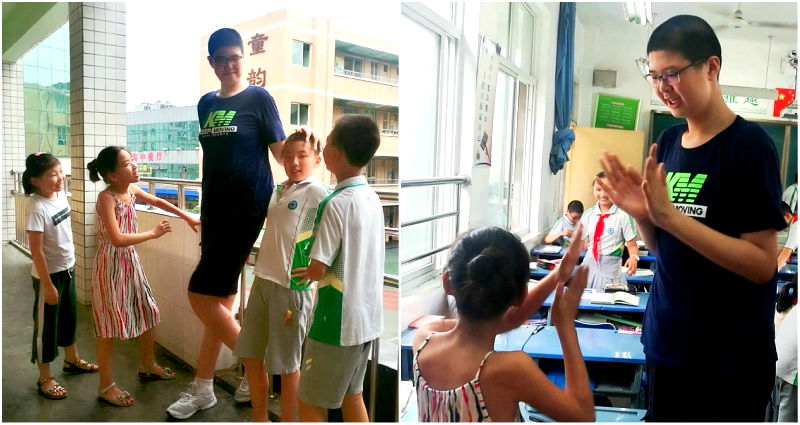 11-Year-Old Student in China is Nearly 7 Feet Tall