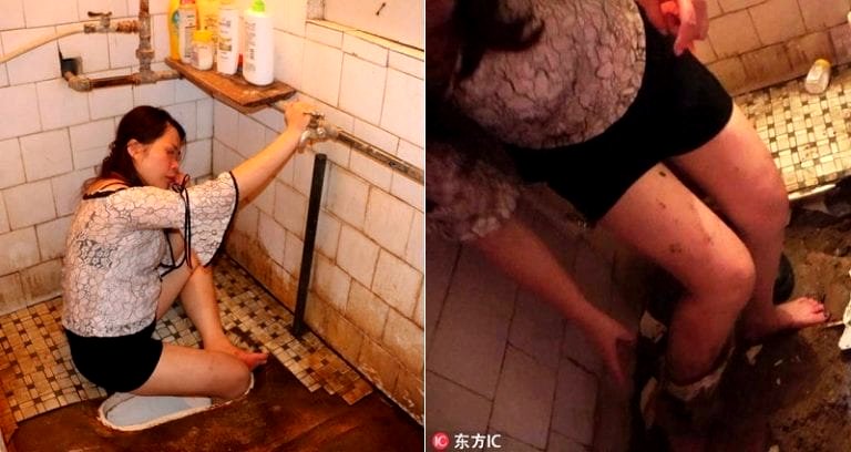 Weeping Drunk Woman Gets Her Leg Stuck In a Squat Toilet in China, Has a Crappy Time