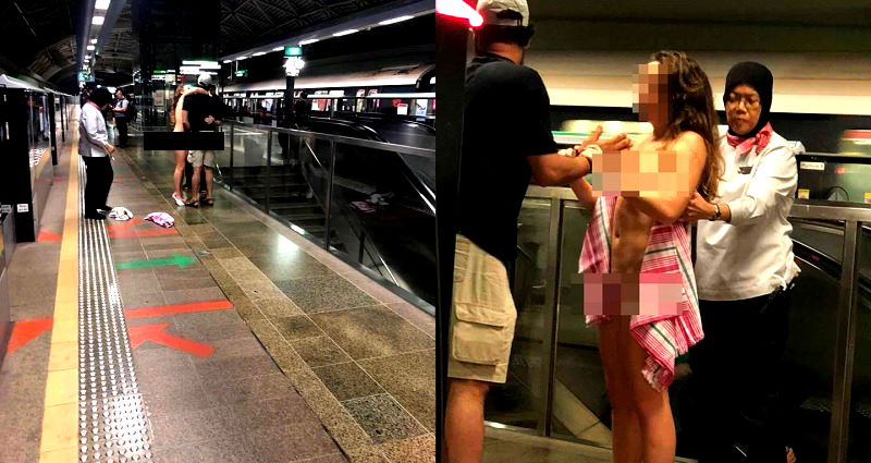 Woman A‌rrested After S‌‌tripping in Singapore’s Subway