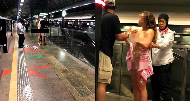 Woman A‌rrested After S‌‌tripping in Singapore’s Subway